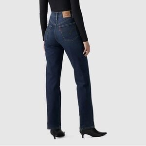 Levi's Women's Ribcage Straight Button Fly Jeans - Get Organized Dark 31 x 32